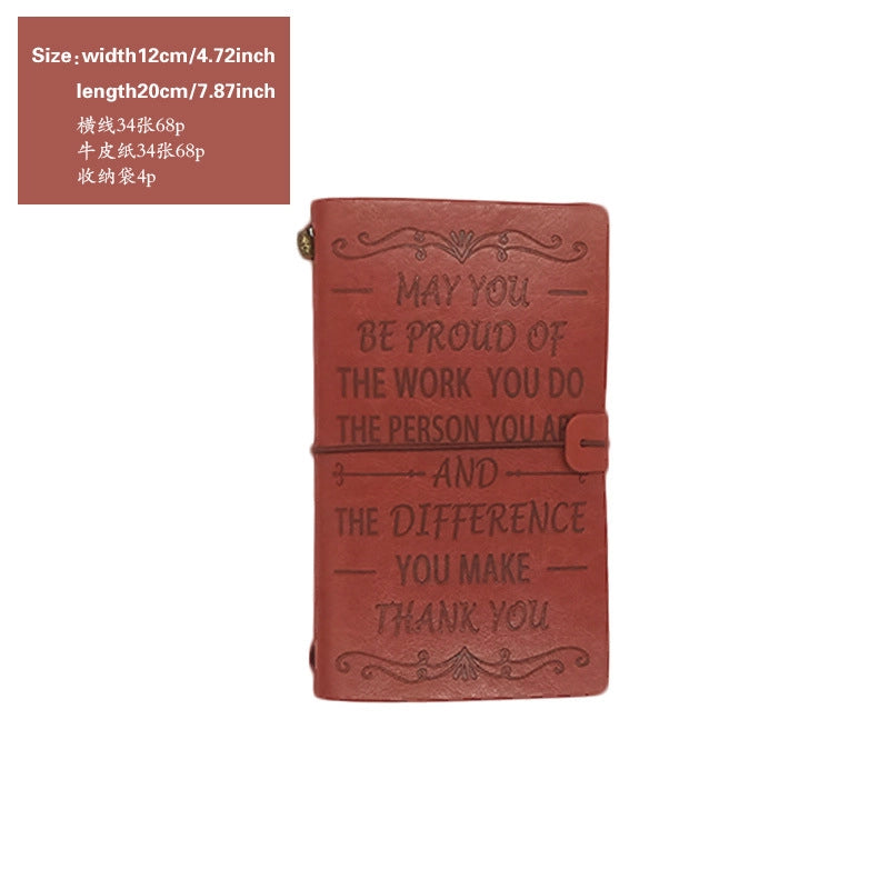 Creative Letter Imitation Leather Stationery Travel Journal Book Notebook