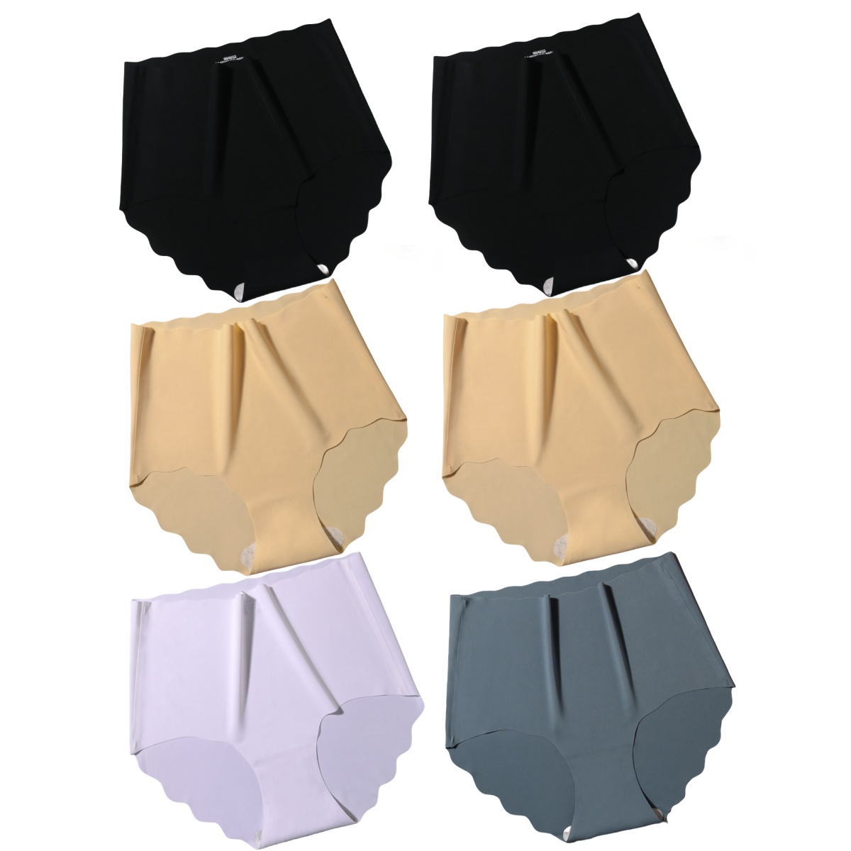 Akayes 6Pcs/set Seamless Panties Women Invisible Briefs Female Underpants Ultra-thin Silky Underwear High Waist Panties Lingerie