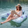 Inflatable Pool Lounge Chair Foldable Adult Water Sofa Float with Backrest Blow Up Floating Hammock for Lake Beach Backyard &  Parties