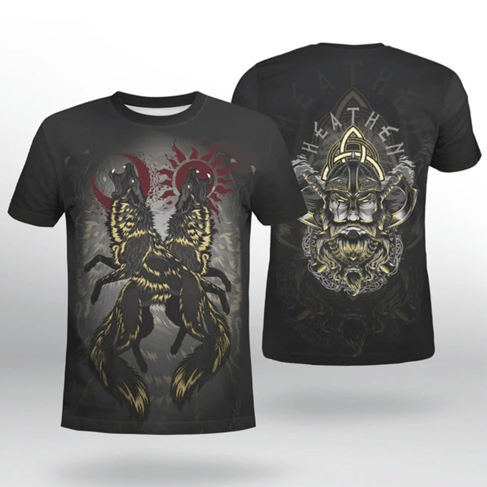 Men's 3D Digital Printing Round Neck Short Sleeve T-shirt / TECHWEAR CLUB / Techwear