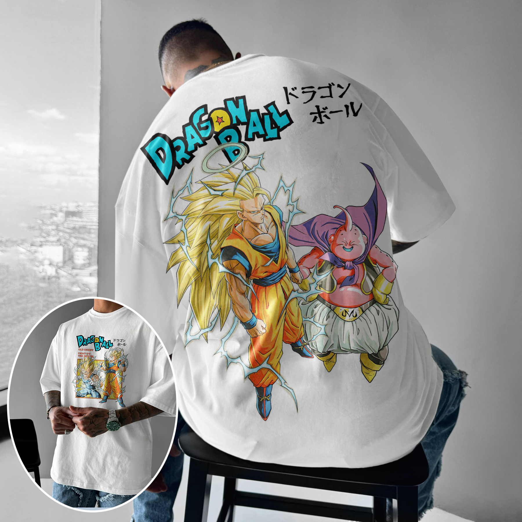 Oversize Dragon Ball Print Tee