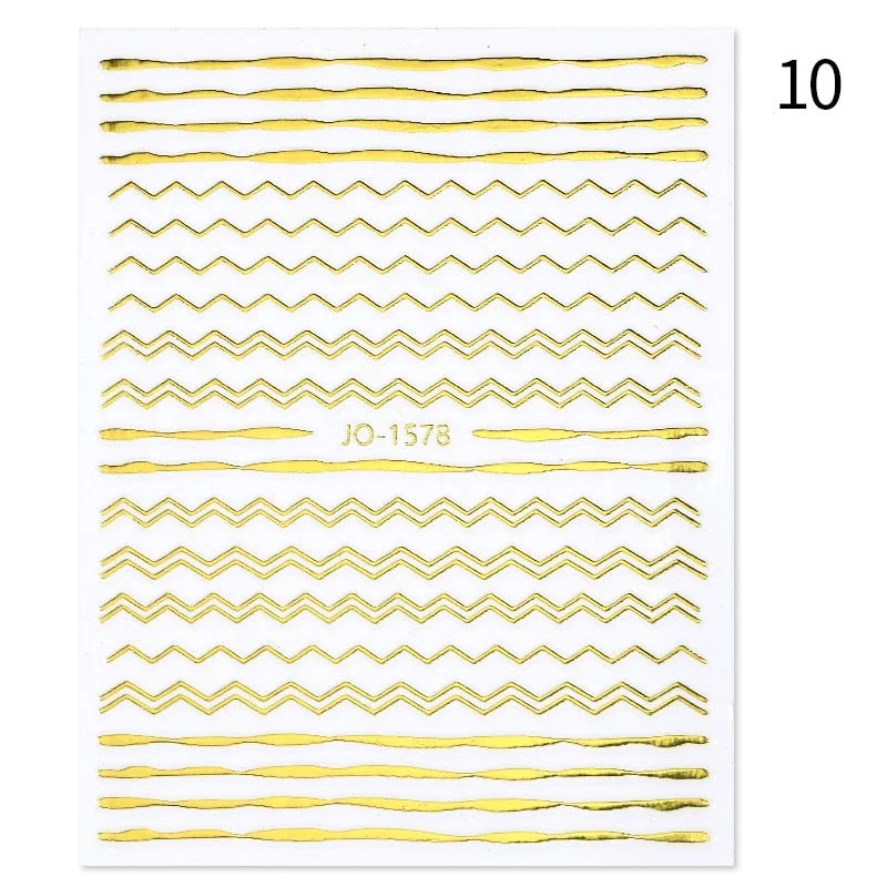 1Pc Black White French 3D Nail Sticker Hollow Painting Nail Trasnfer Sliders Manicure Butterfly Star Heart Pattern Nail Decor-Nail Inspo