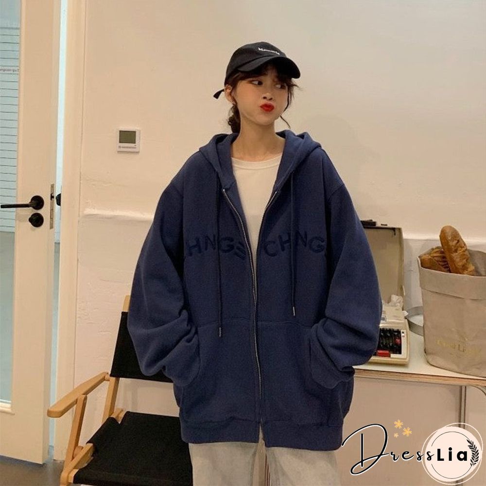 Korean Fashion Oversized Hoodie clothes for women Harajuku full sleeve Japanese streetwear