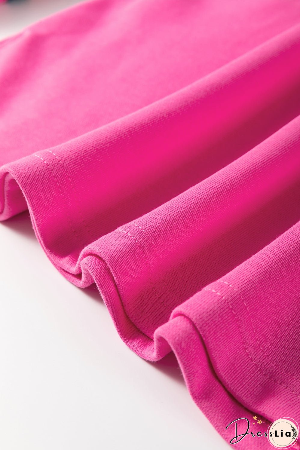 Sachet Pink Mixed Print Patch Drop Shoulder Pullover Top