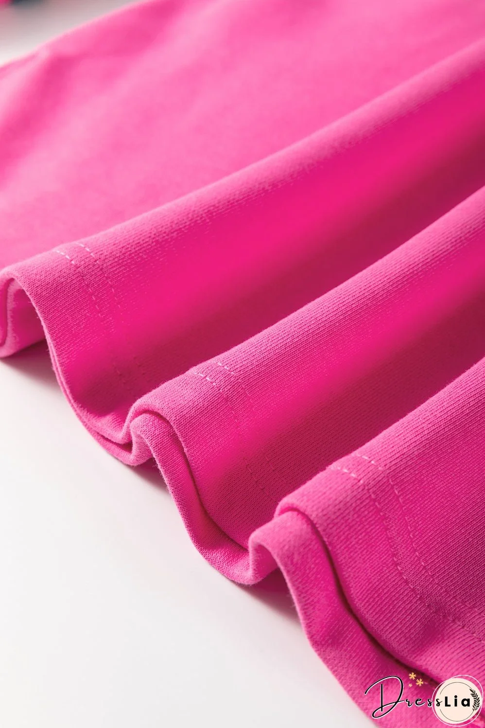 Sachet Pink Mixed Print Patch Drop Shoulder Pullover Top