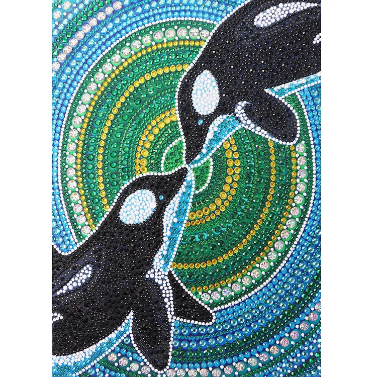 Full Special-Shaped Crystal Diamond Painting - Dolphin 30*40CM