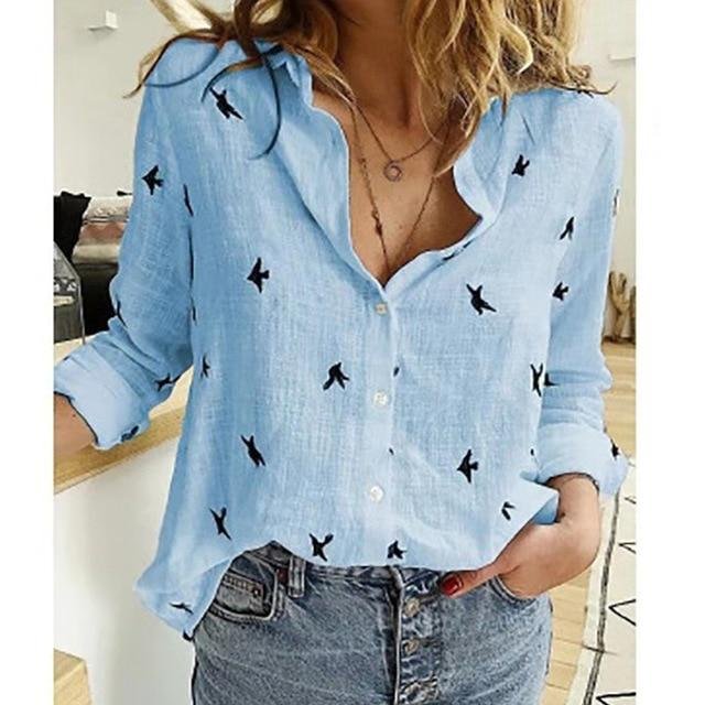 Leisure White Yellow Shirts Button Lapel Cardigan Top Lady Loose Long Sleeve Oversized Shirt Womens Blouses Spring Blusas Mujer - Shop Trendy Women's Fashion | TeeYours