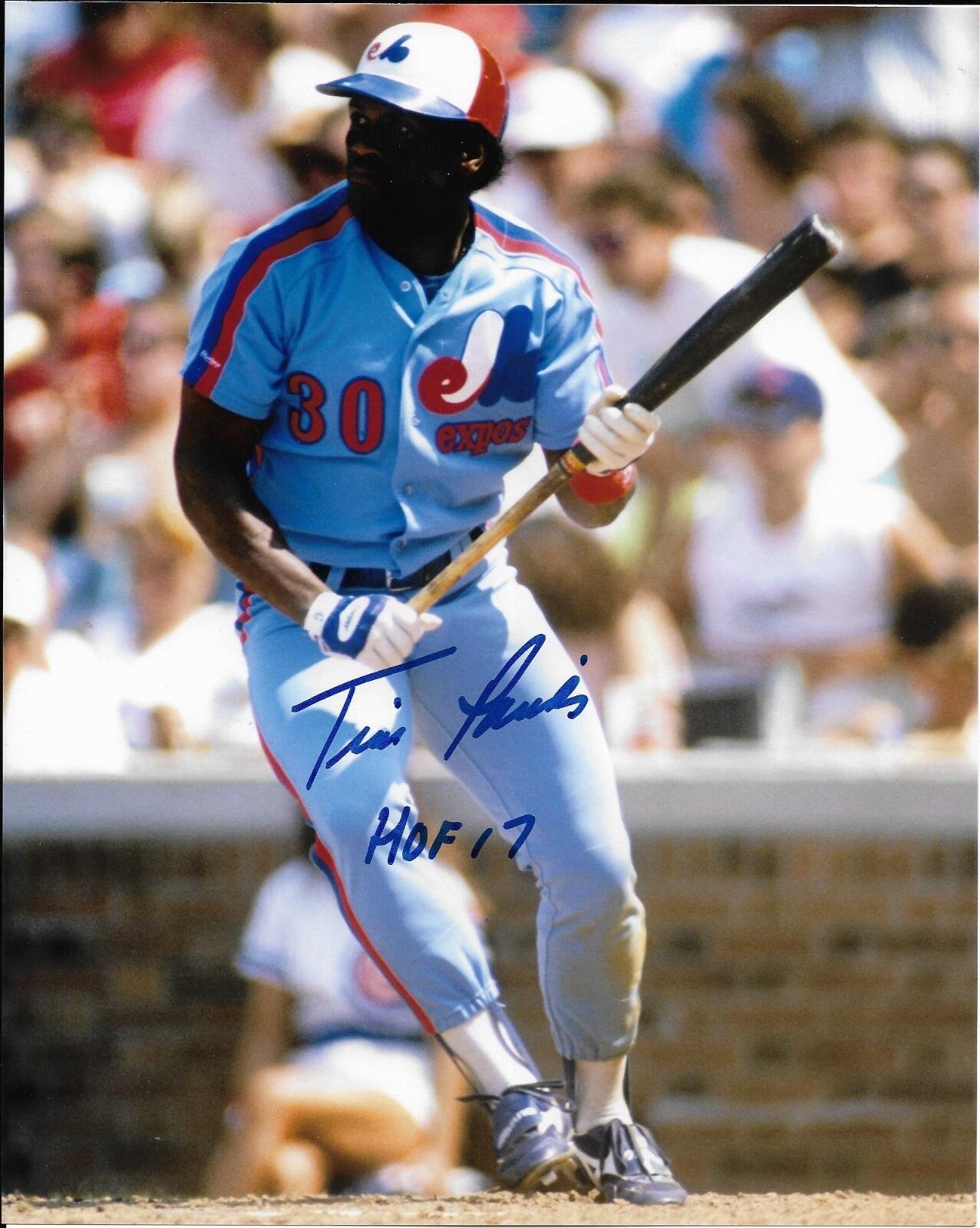 TIM RAINS signed MONTREAL EXPOS,CHICAGO WHITE SOX 8X10 Photo Poster painting HOF w/COA PROOF