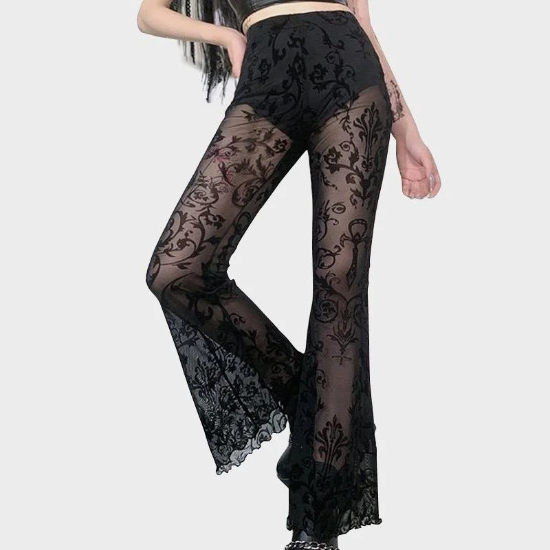 Make You Stay Lace Flare Pants