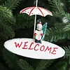 Nordic Hot Air Balloon Umbrella Christmas Hanging Iron Decors