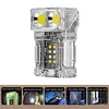 COB+SMD LED Outdoor Mini Flashlight Rotatable Power Display Hat Clip Work Light