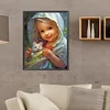 Diamond Painting-DIY Full Round Drill Curly Hair Big Eyes Girl