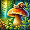 (40*40cm)Snail - Full Square Drill Diamond Painting