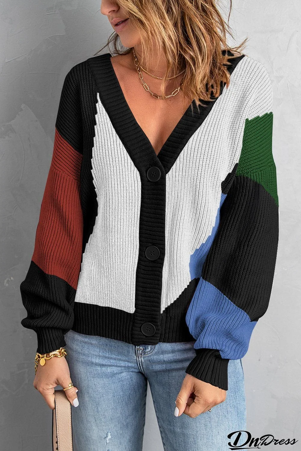 Drop-Shoulder Sleeve Cardigan