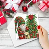 (US Only)6PCS DIY Xmas Gnome Diamond Art Greeting Cards Congratulations Cards & Gifts