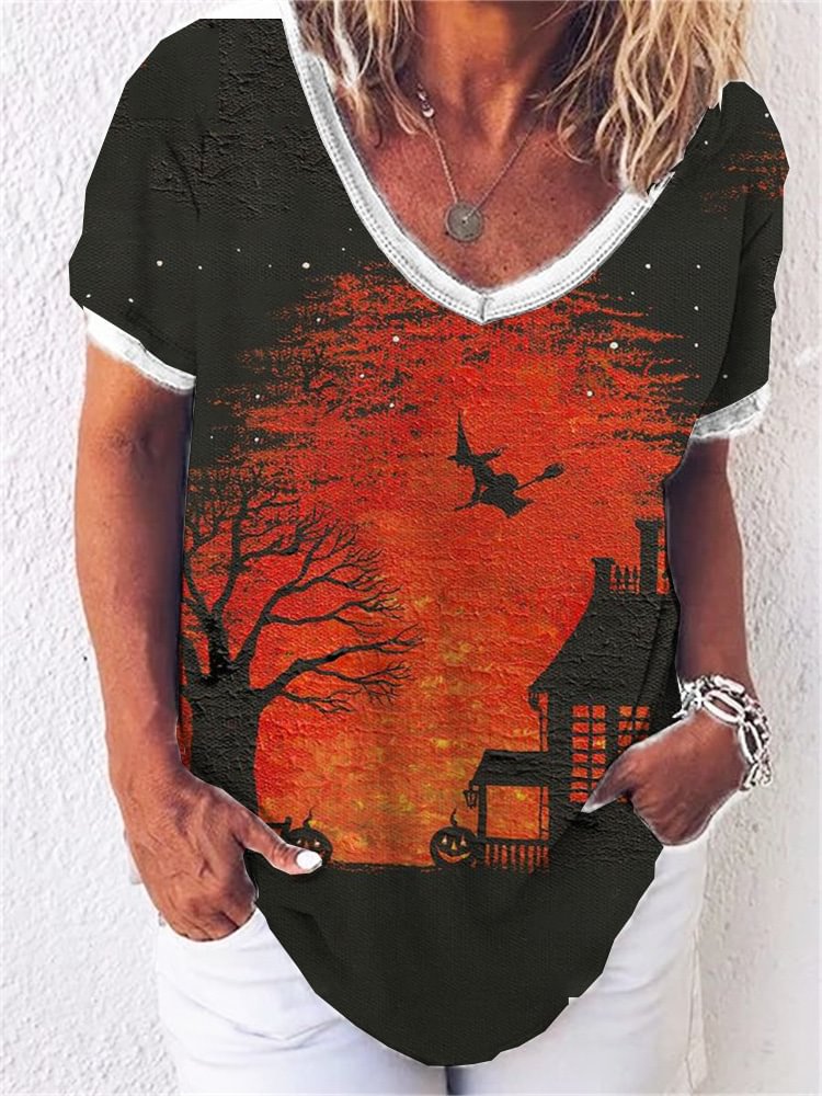 Legend Of Halloween Print T Shirt