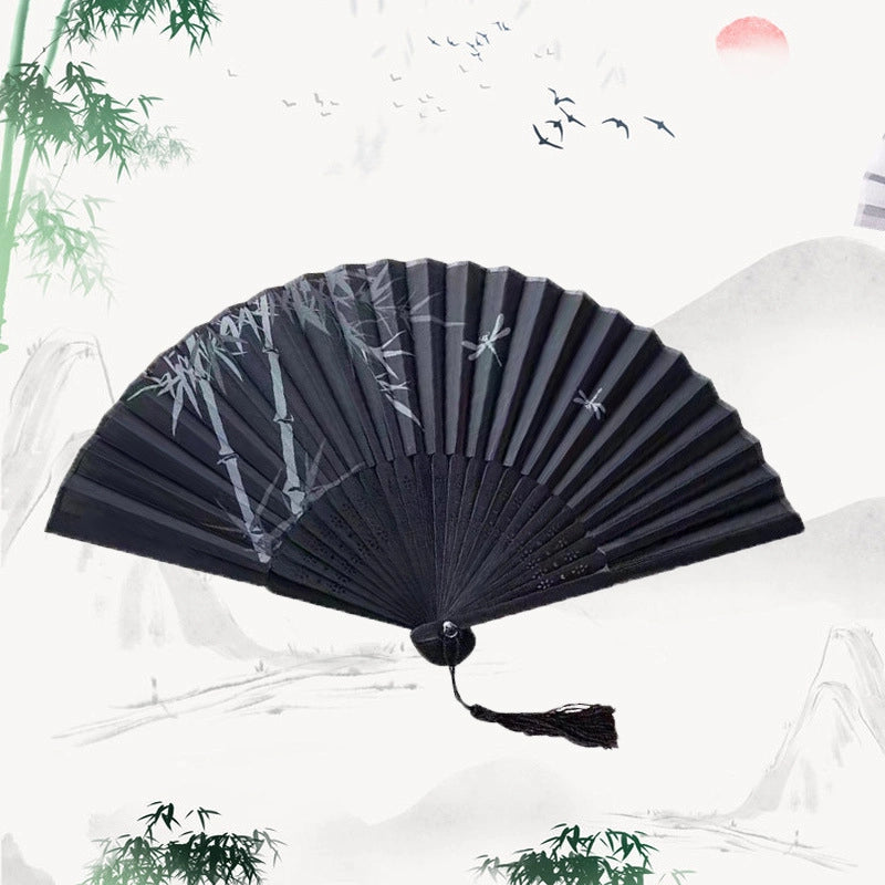 Antique Fan Folding Fan Men’s And Women’s Classical Dancing Fan Ancient Costume Performance Photography Hanfu Props Chinese Style Handmade Folding Fan