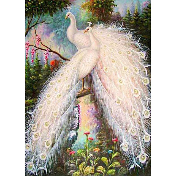 Peafowl  Full Round Diamond Painting 30*40cm