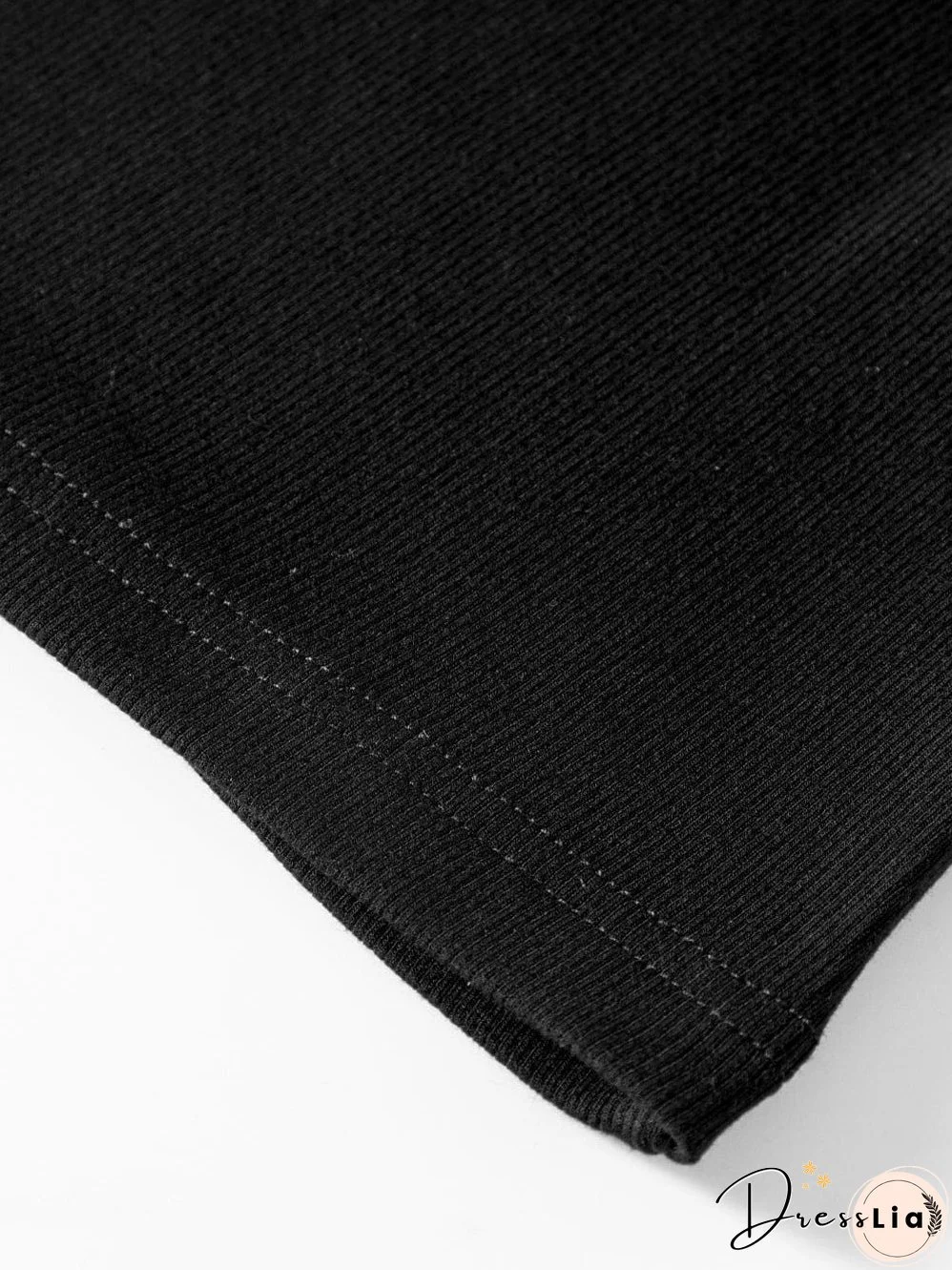 Black Star Sequin Embellished Half Sleeve Knit Top