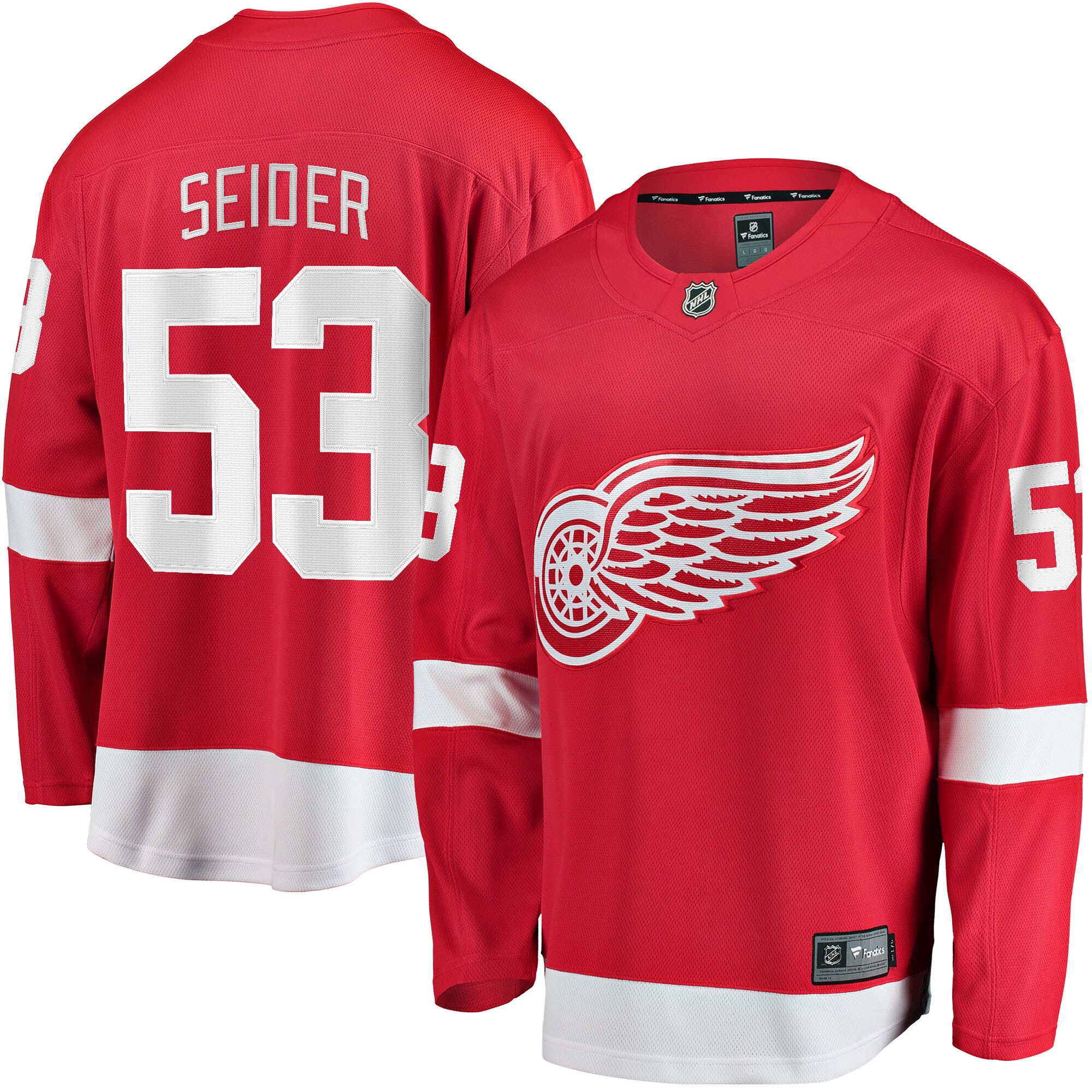 Moritz Seider Detroit Red Wings Fanatics Home Breakaway   Jersey – Red mysite