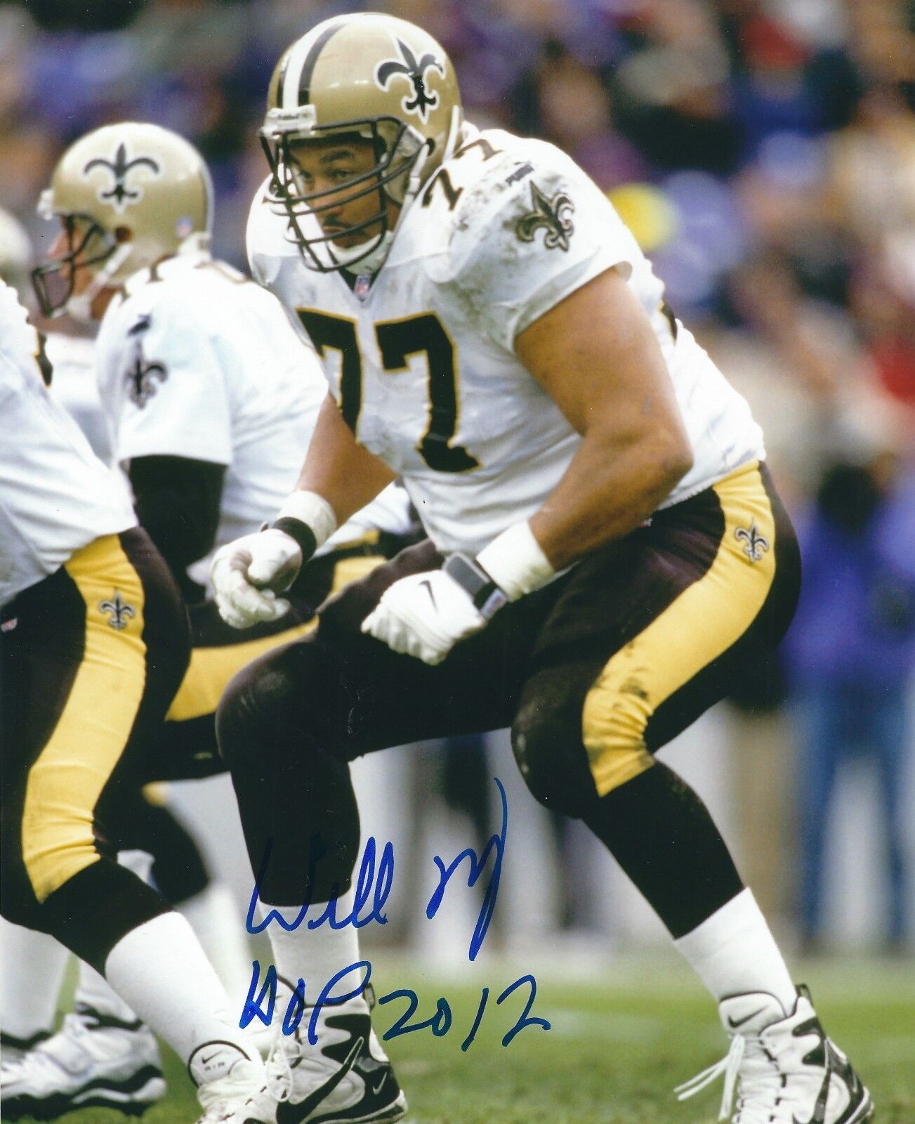 Autographed WILLIE ROAF HOF 2012 New Orleans Saints 8x10 Photo Poster painting w/ COA