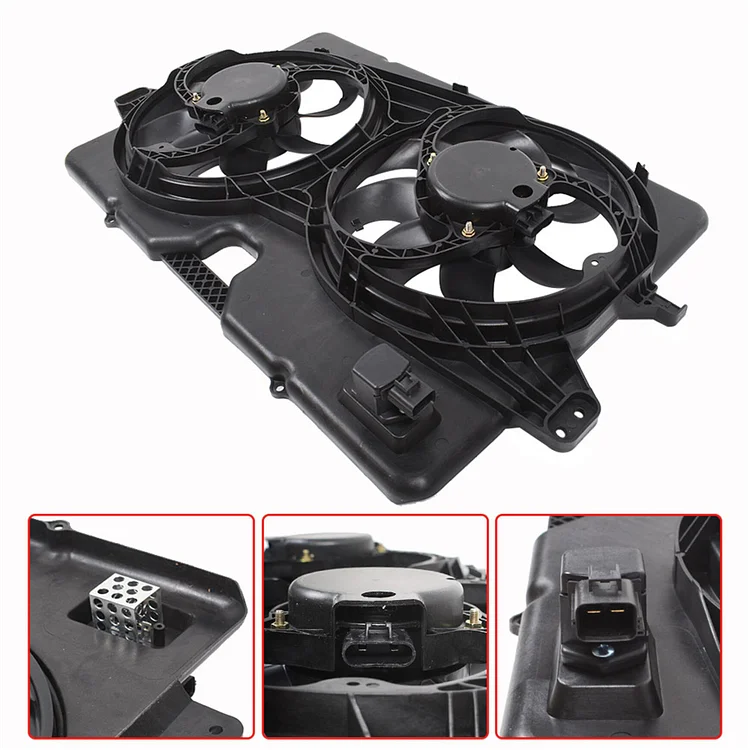 SEBLAFF Dual Radiator Cooling Fan Assembly Replacement for 2008-2012 Escape/Mariner 2.3L 2.5L Engine 8L8Z8C607A FO3115176 622120 621-395