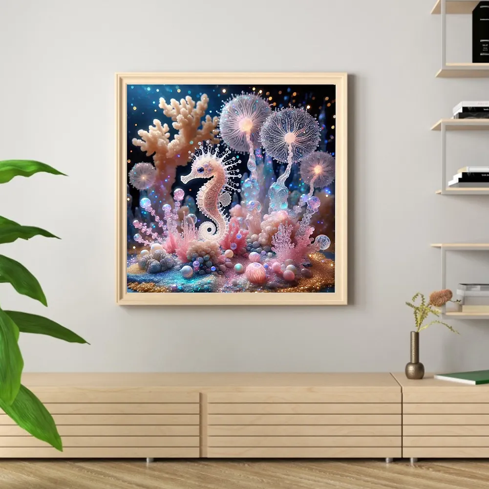 Diamond Painting - Full Round Drill - Seahorse Seaweed(Canvas|40*40cm)