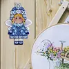 Snow Maiden DIY Cross Stitch Kit 14CT Thread Art Needlework Fridge Magnet 7x11cm tapestrymarket