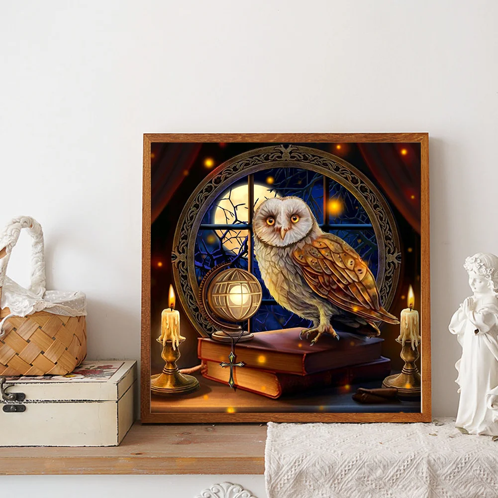Diamond Painting - Full Round Drill - Owl(Canvas|30*30cm)
