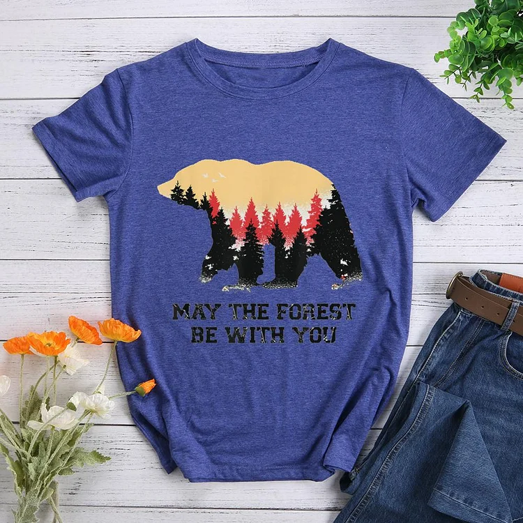 May the Forest Be with You Round Neck T-shirt-Annaletters