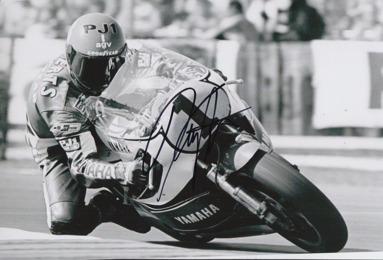 Kenny Roberts Hand Signed 12x8 Photo Poster painting Yamaha MotoGP 6.