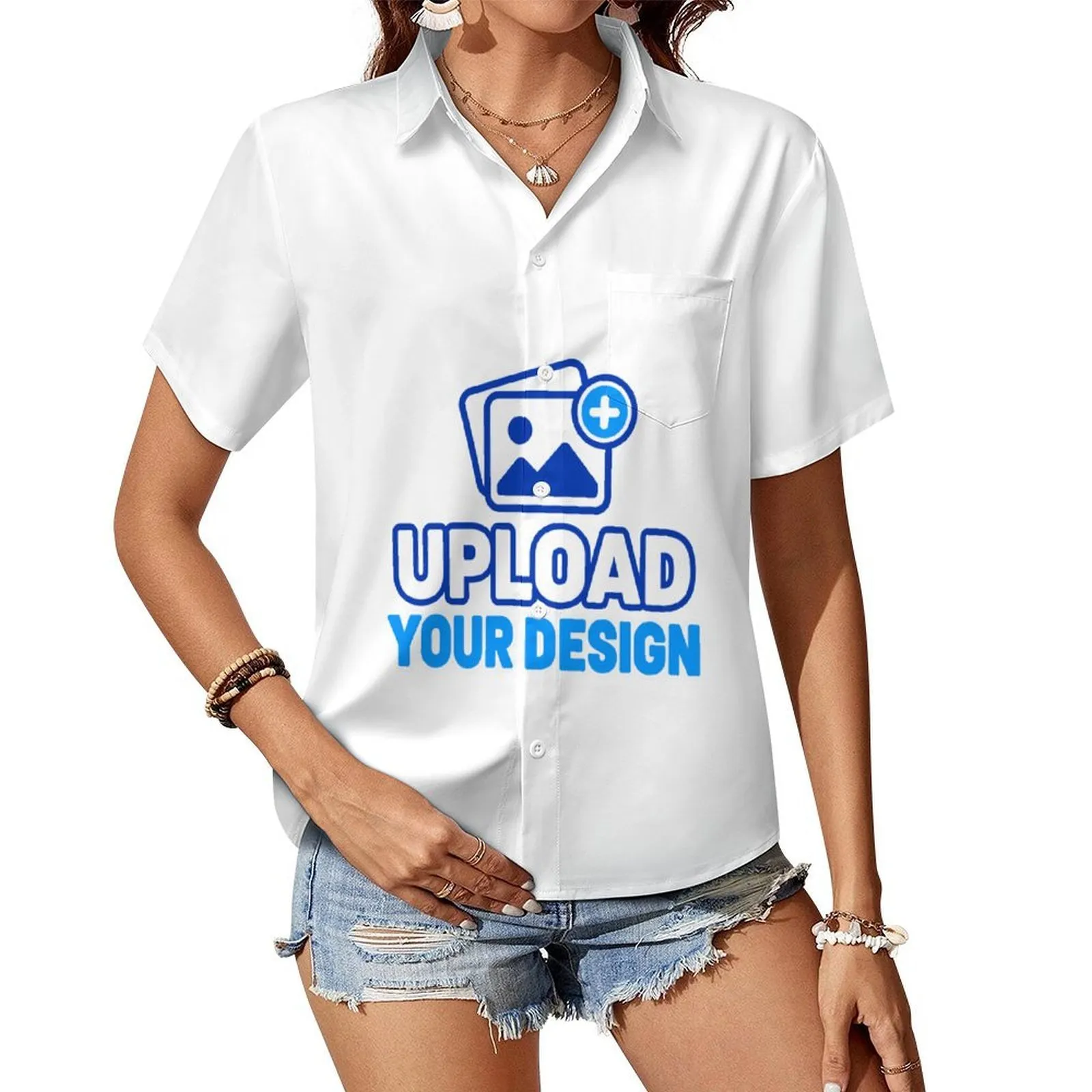 Custom Stretch Pocket Short-Sleeve Button Shirt product image 7