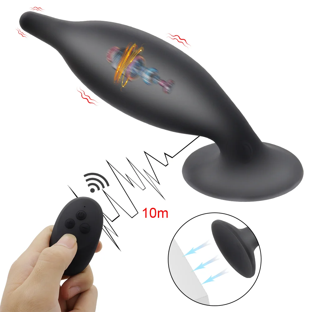 Remote Control Anal Plug Vibrator Prostate Massage G-spot Stimulator - Rose Toy