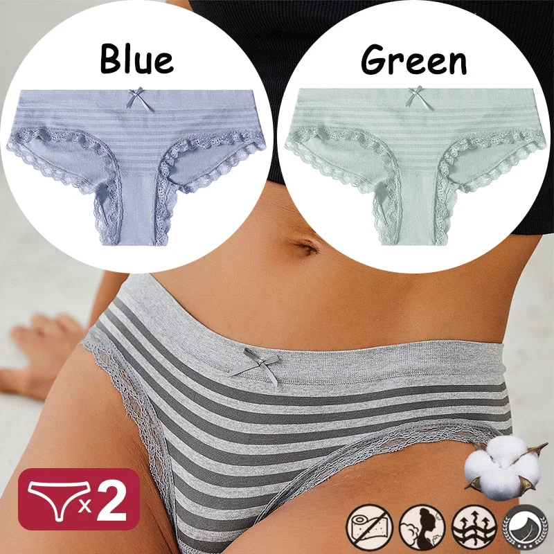 M-XXXL Sexy Lace Panties Women Underwear Striped Briefs Sexy Lingerie Floral Panties Female Underpants Plus Size Girls Intimate