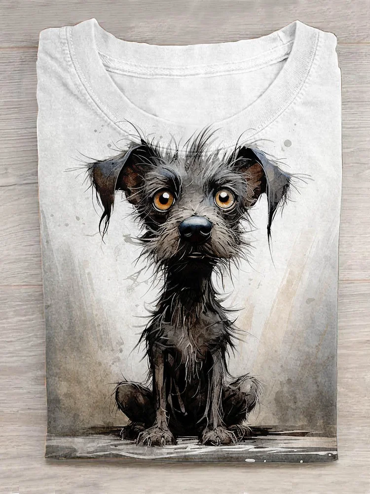 Funny Dog Animal Art Print Design T-shirt