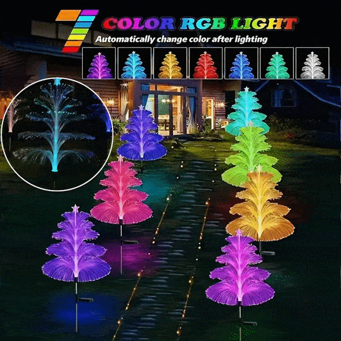 Seven Colors Gradient Solar Christmas Tree Lights