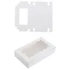 30 Pack Kraft Bakery Box with Clear Window Cookie Box Pastry Box for Gift Giving