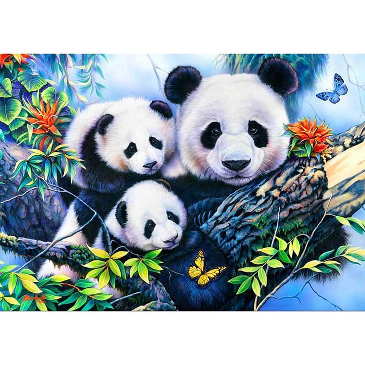 Peinture au diamant - Carré complet - Butterfly Panda