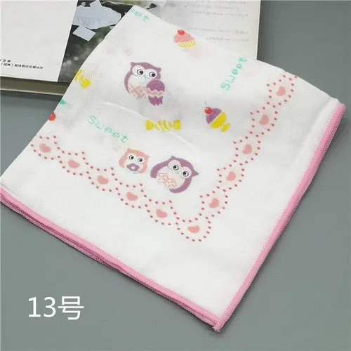 Handkerchiefs Women Kawaii Printing Simple Square Towel Pocket Elegant All-match Womens Leisure Female Cute Handkerchief Cotton
