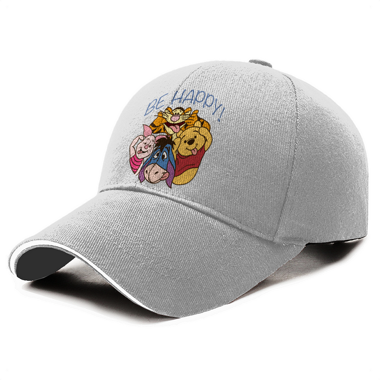 Pooh Grimaces With Friends From Hundred Acre Wood, Winnie the Pooh Baseball Cap