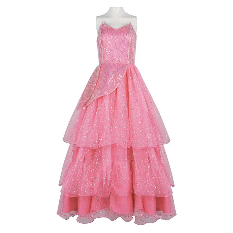 Wicked (2024) Galinda Pink Tulle Dress Outfits Cosplay Costume