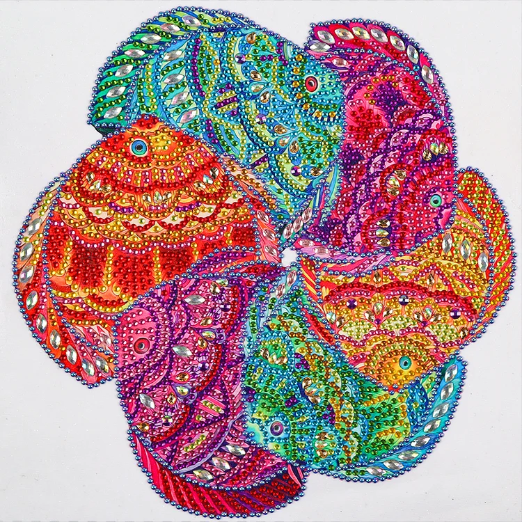 Mandala 30*30cm(Canvas) Special Shaped Drill Diamond Painting gbfke
