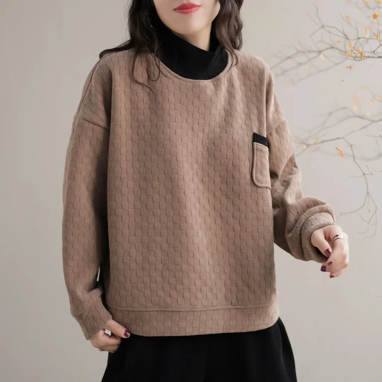 Women Retro Loose Casual Winter Cotton Sweater