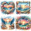 (Multi-Style) Love Shell Beach-11CT Stamped Cross Stitch 40*40cm/45*45cm tapestrymarket