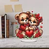 Diamond Painting Acrylic Heart Bear Desktop Diamond Art Tabletop Decor