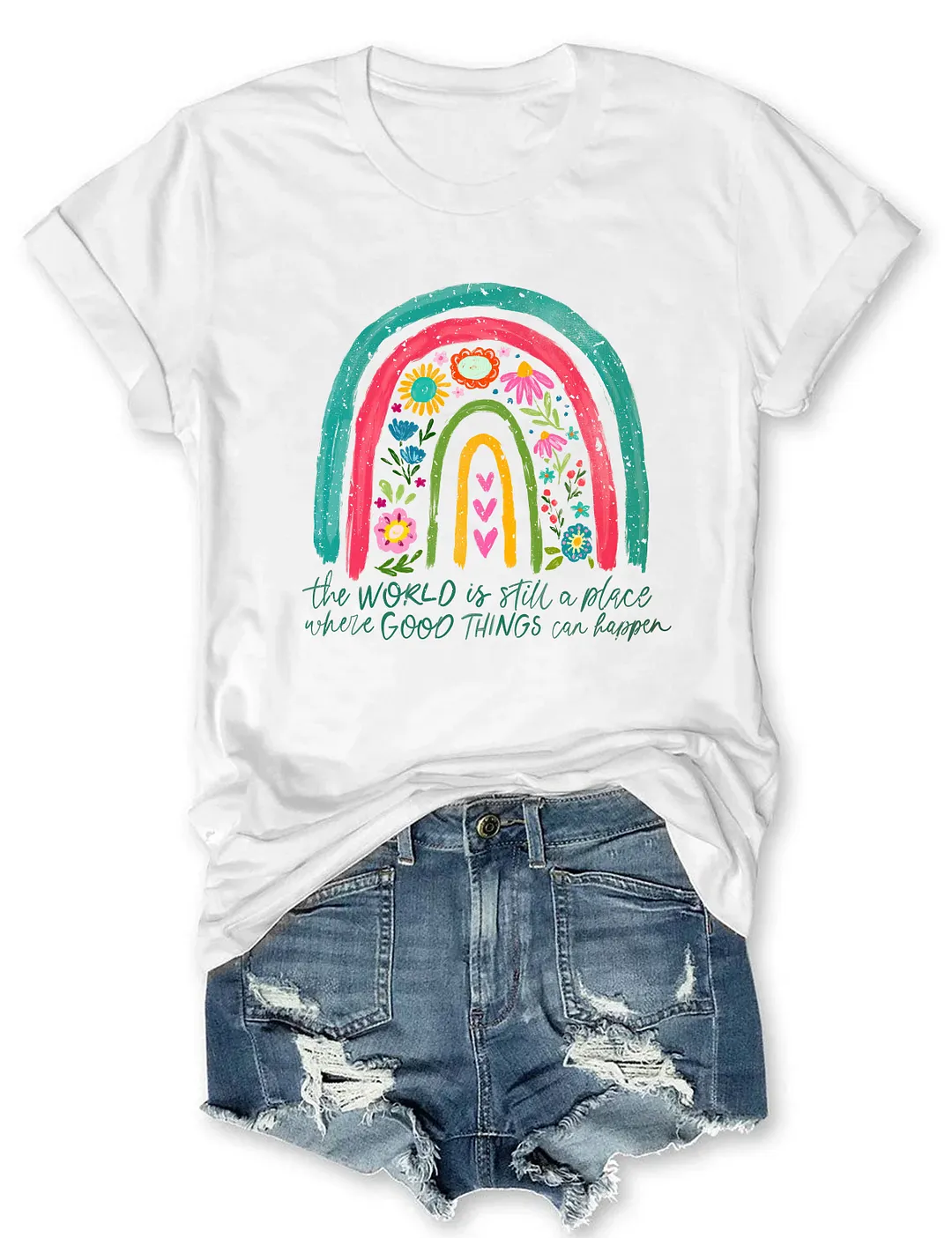 Positive Boho Floral T-shirt