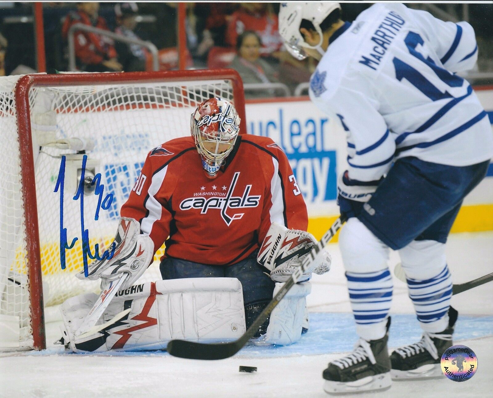 Signed 8x10 MICHAL NEUVIRTH Washington Capitals Photo Poster painting - COA