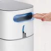 Trash Can Narrow Garbage Container Bin with Press Type Lid for Bathroom Kitchen