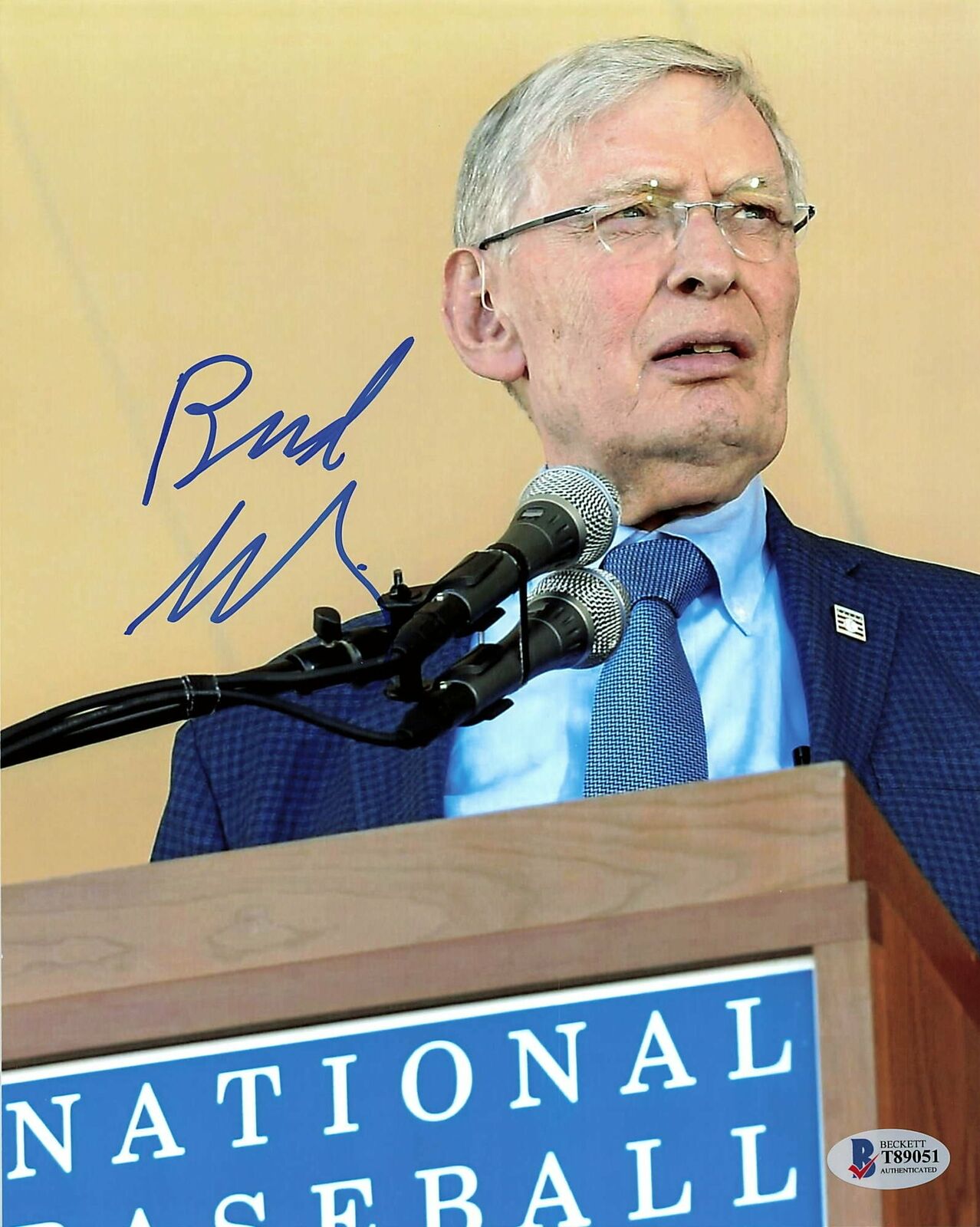 Allan Bud Selig signed 8x10 Photo Poster painting BAS Beckett Commissioner Autographed