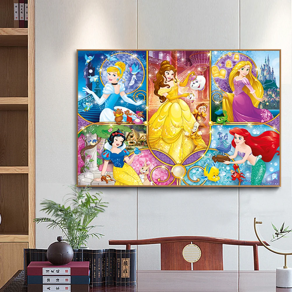 Diamond Painting - Full Round Drill - Disney Princess(40*30cm)